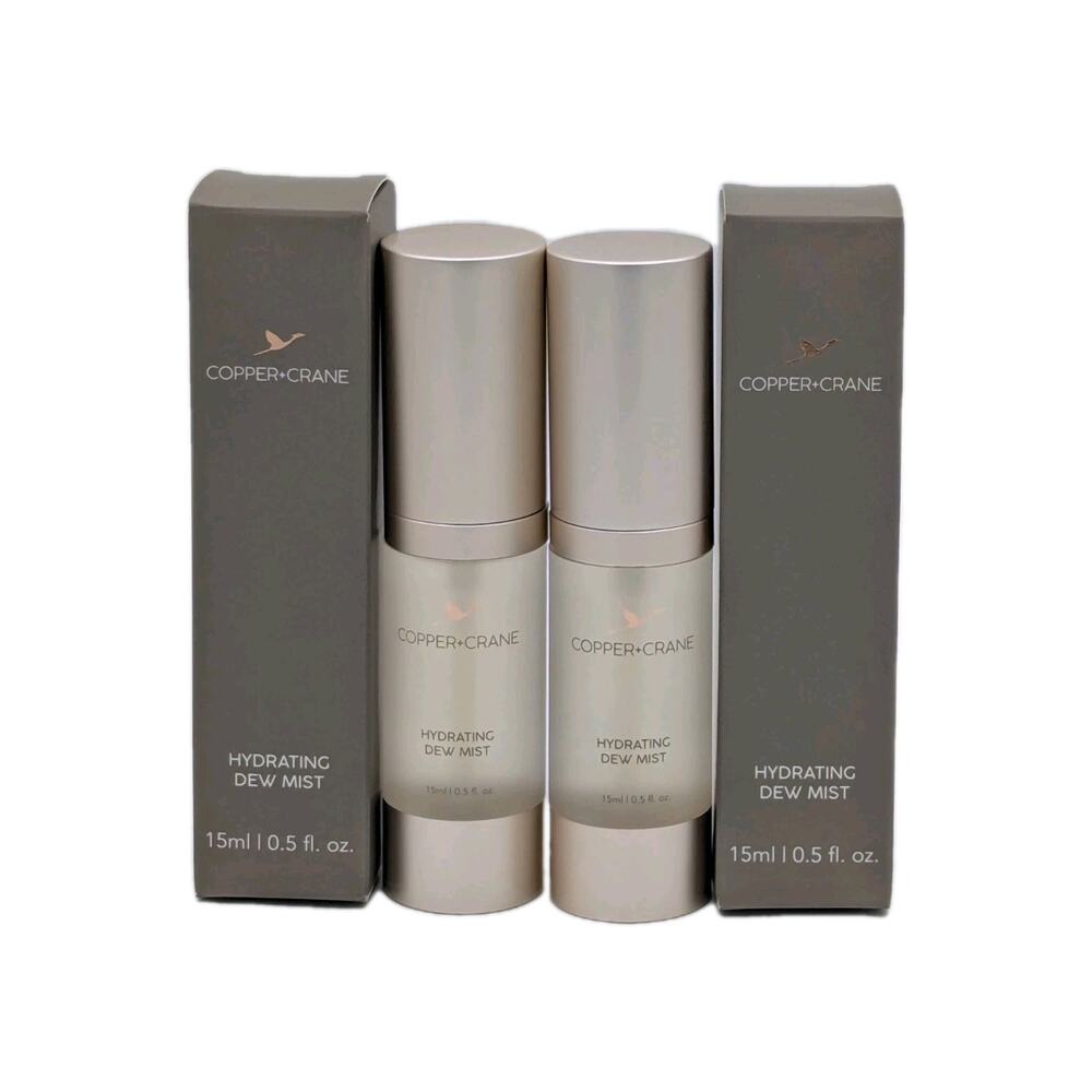 2-Pack Copper + Crane Hydrating Dew Mist Body Spray .5oz/15ml New Free Shipping!